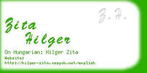 zita hilger business card